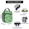 Cartoon Niedliches Froschmuster auf Lotusblättern Isolierte Lunchtasche für Damen Kinder Auslaufsichere Lebensmittelboxen Thermische Lunchbox Tragetasche
