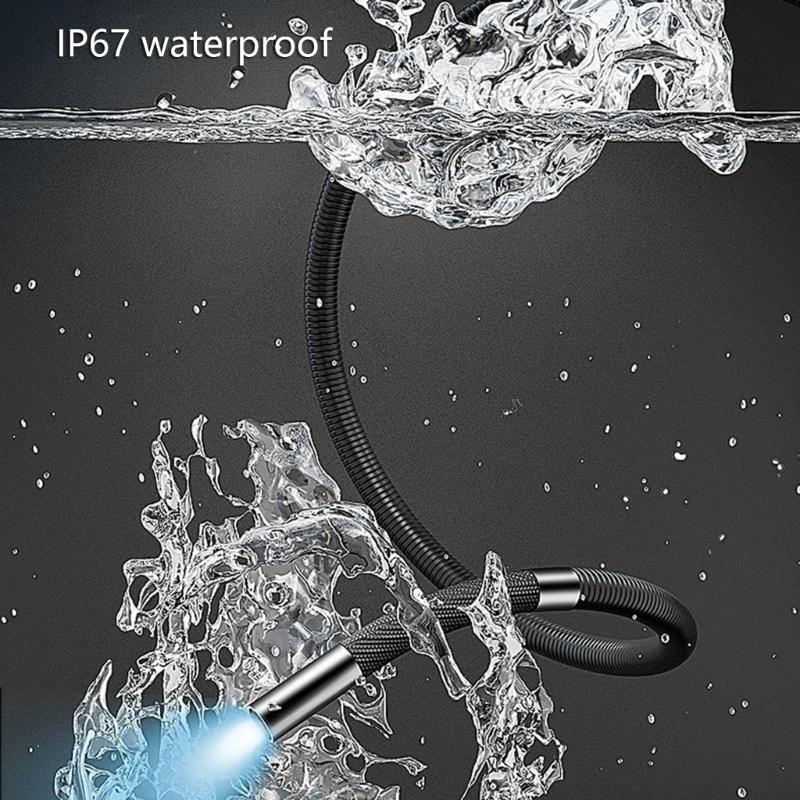 Przemysłowa kamera inspekcyjna endoskopowa Artikulowana kamera boroskopowa Obiektyw 6 mm 6 diod LED Elastyczna kamera endoskopowa typu wąż