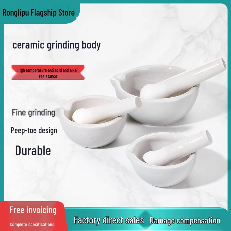 Ceramic & Stainless Steel Mortar and Pestle Set