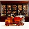 Creative red wine special-shaped sealed bubble whiskey vodka empty liquor bottle cement mixer truck whiskey bottle