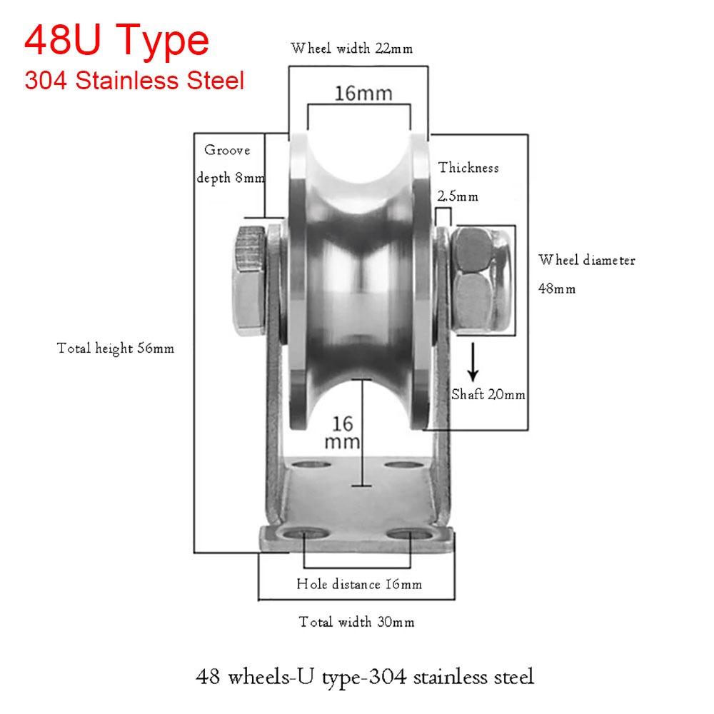 1Pcs Track Wheel Sliding Door Rollers  for Inverted Track Rolling Gate Industrial Machines