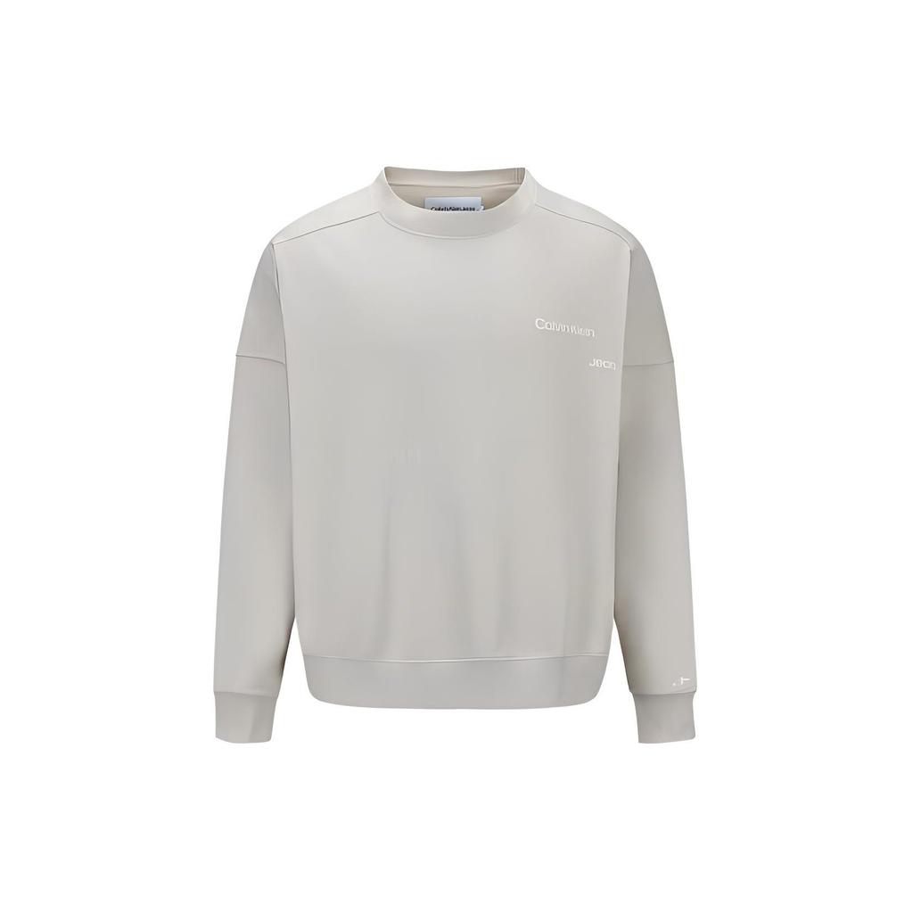 CK Calvin Klein Round Neck Simple Letter Loose Comfortable Sweatshirt Unisex Tops Off-White J400142-ACF