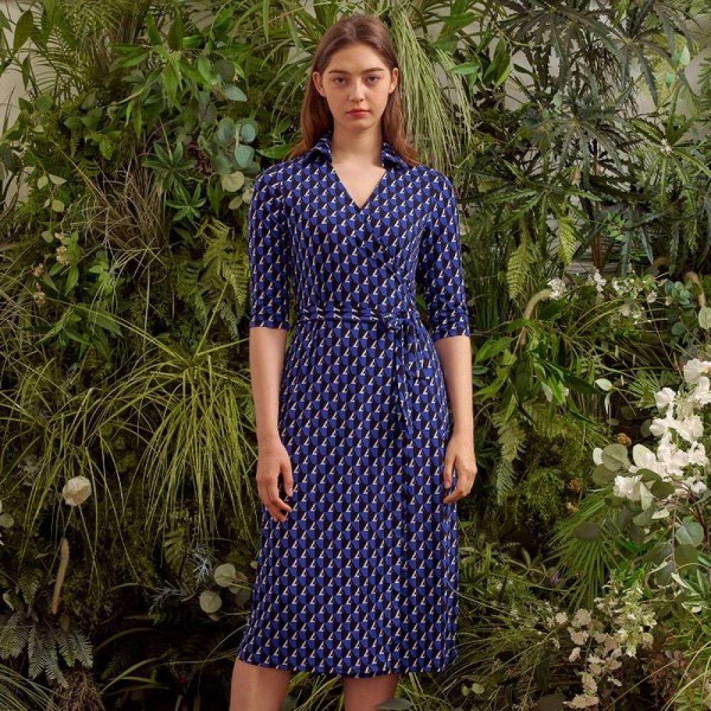 Lipbbam Creora Derosi Cara 3 4 Sleeve Long Wrap Dress Ldm11dj01