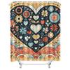 Colorful Heart Pattern Shower Curtain | Vibrant and Fun Bathroom Deco