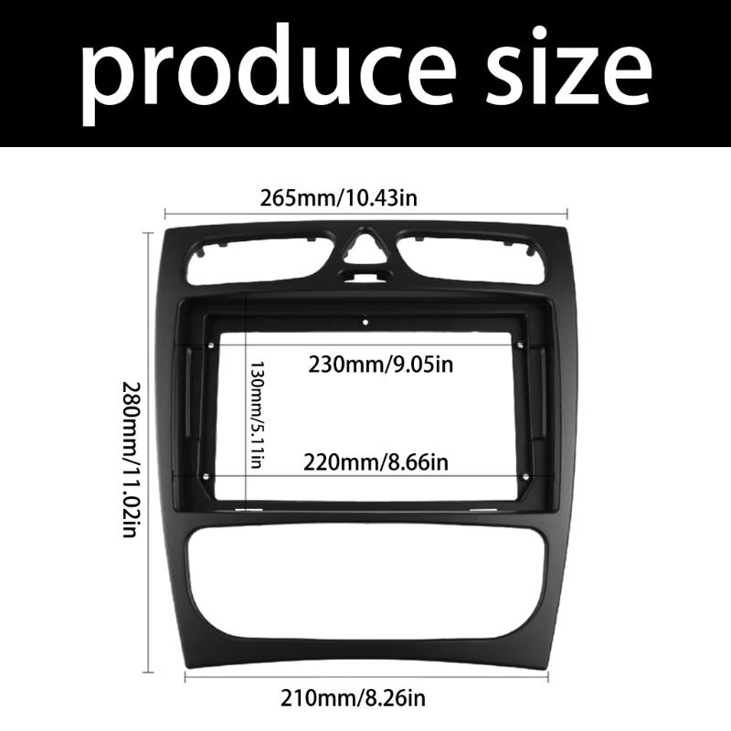 Stylish 9Inch Car Stereo Panel For W203 W209 W463 W639 2002-2004 Stereo Panel Mounting Installation Trim