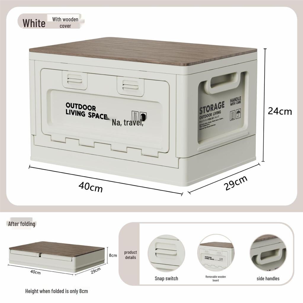 Foldable Plastic Storage Box for Clothes, Books, and Toys