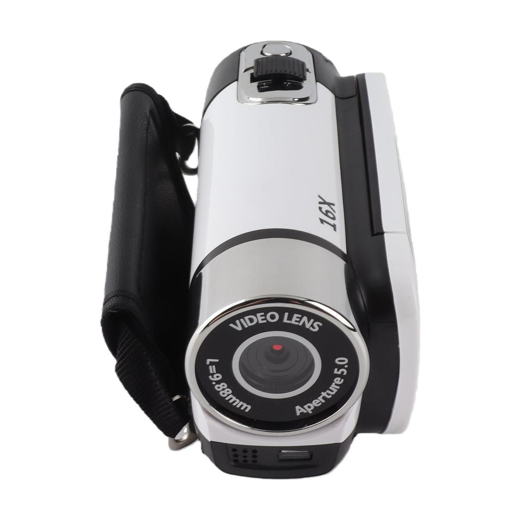Video Camera with 2.4 Inch Color Screen Fill Light 16MP 1080P 16X Digital Zoom Anti Shake   Video Recording Camcorder for Travel Growth Record