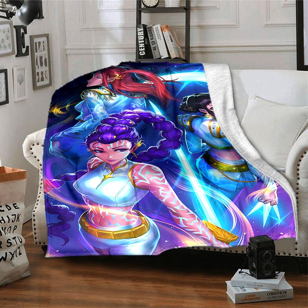 1pc KPop Demon Hunters3 Blanket, Gift, for Men and Women, Soft Blanket, Good for Sofa Bed Couch Travel, Lightweight Flannel Blanket