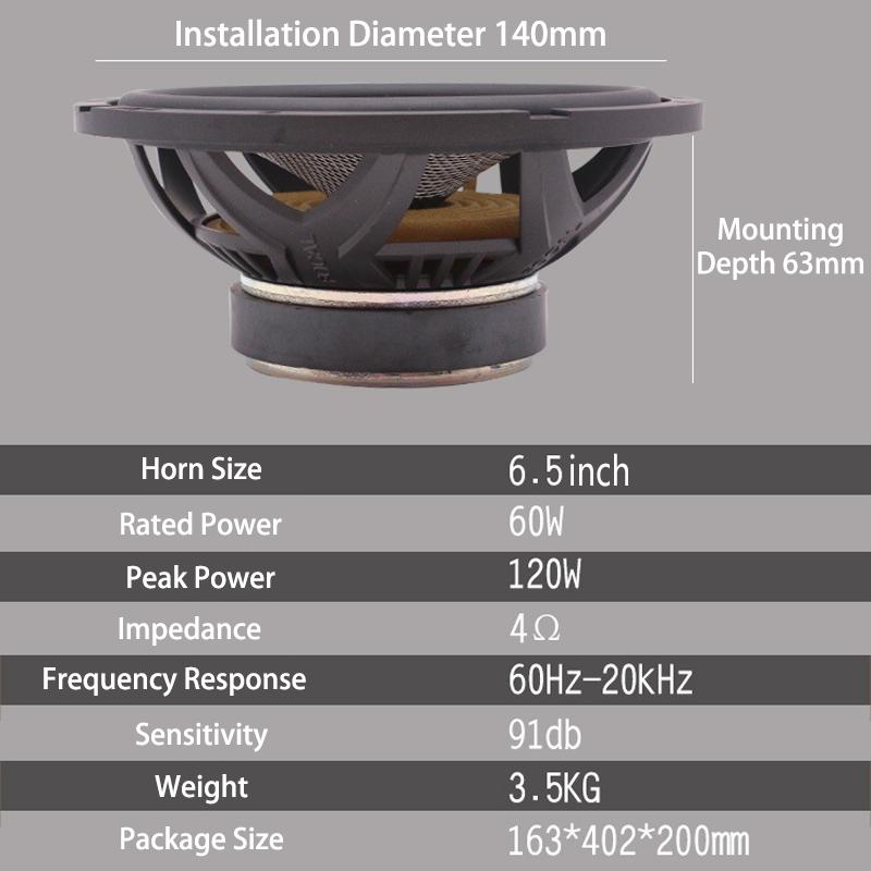 1 Set 165AS Access Performance Component Car Speakers 6.5 Inches 120W IN STOCK Father's Day Gift Car Front Door Audio Modified