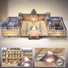 PT22 Updated 3D Three-Dimensional Creative Puzzle French Paris Louvre Louvre Luminous LED Light Model Construction DIY Gift P572