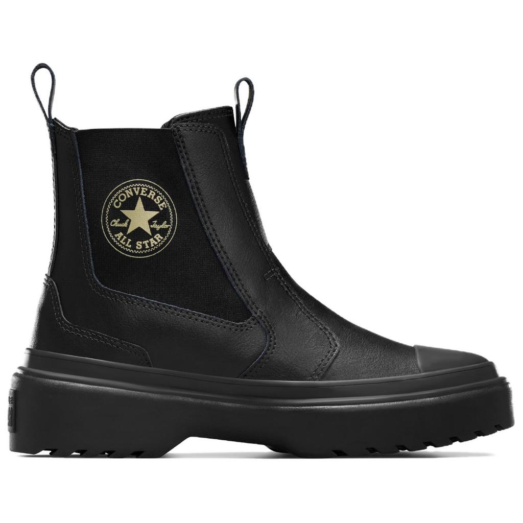 Converse Chuck Taylor All Star Lugged Chelsea Boot GS Triple Black Kinder-Sneaker A08453C
