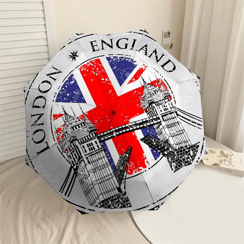

1PC London England Umbrella-8-Rib Reinforced, Automatic Open, Lightweight & Durable, Cute Fashion Accessory for Outdoor-P77
