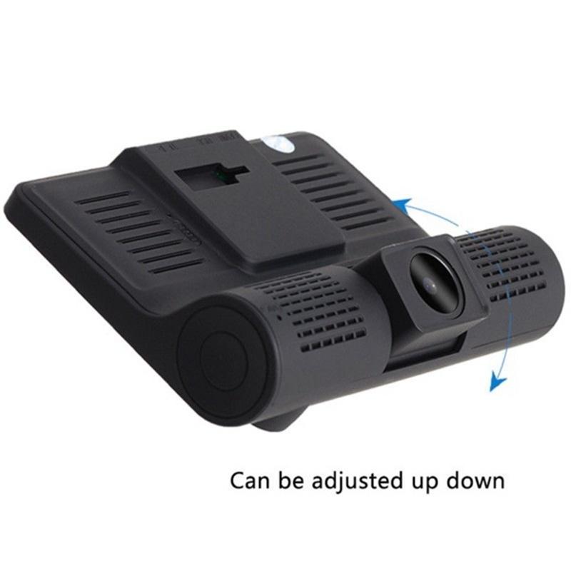 4 Inch 3 Lens Camera HD 1080P Vehicle Car DVR Dash Cam Three-way Video Recorder Rearview Camera G-sensor