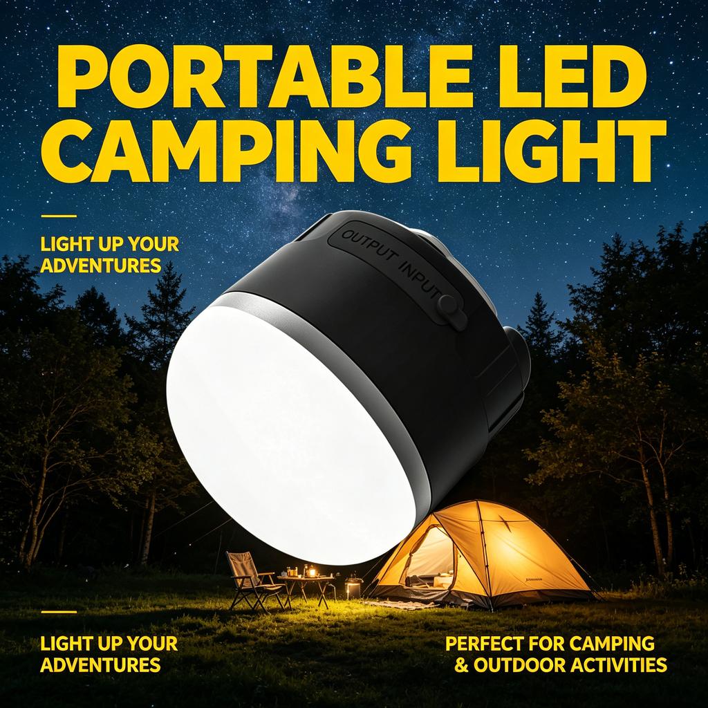 Luz LED recargable para camping lámpara colgante portátil para tienda de campaña luz RGB exterior
