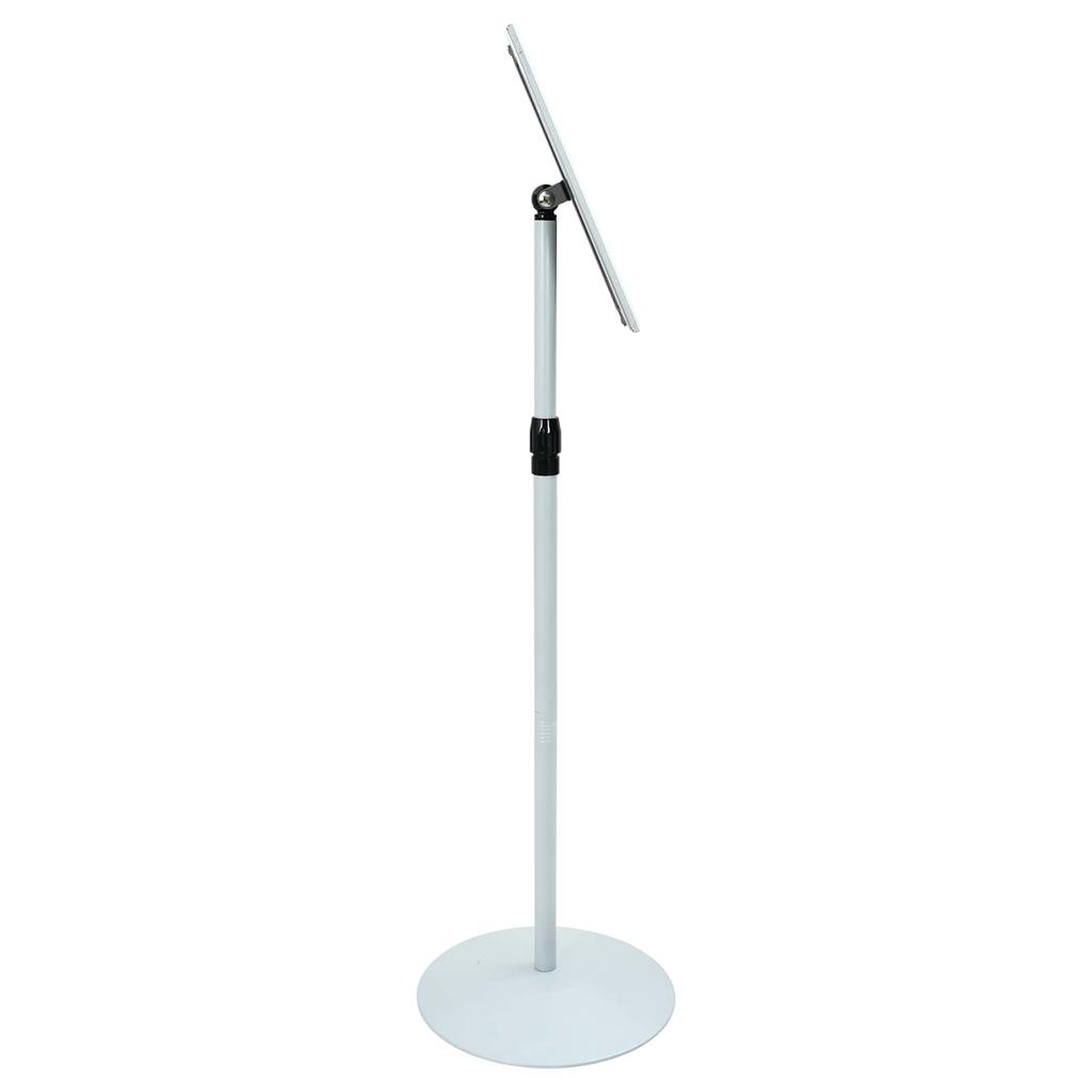 Podium Poster Stand Silver 33 X 33 X 123 Cm PVC and Steel