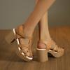 Summer New Women's Casual Fashion Sandals with Thick Heel, Wedge, Platform, Fish Mouth and High Heel