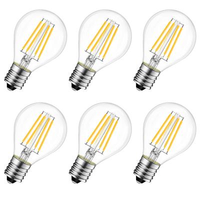 LVWIT LED Filament Bulb, E17 Base, 40W Equivalent, Clear, 4W, Chandelier Bulb, Warm White, G45 Mini Bulb, Small, 470lm, 6-Pack