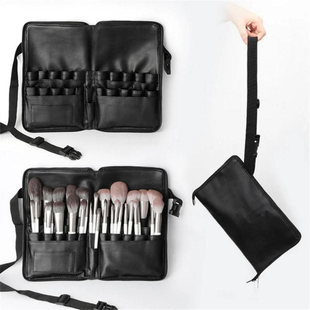 Składany saszetka kosmetyczna 24 kieszenie Torba do przechowywania narzędzi do makijażu Organizer na pędzle podróżne Kobieta