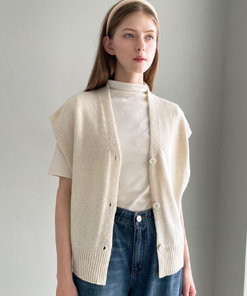 SLOWLOLLI Lambswool Knit Vest