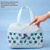 Strawberry Avocado Blueberry Cherry Print Lunch Tote Bag Portable Picnic School