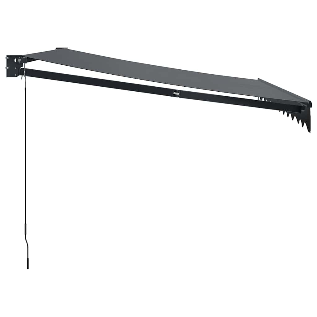 Retractable Awning Anthracite 3x2.5 M Fabric and Aluminum