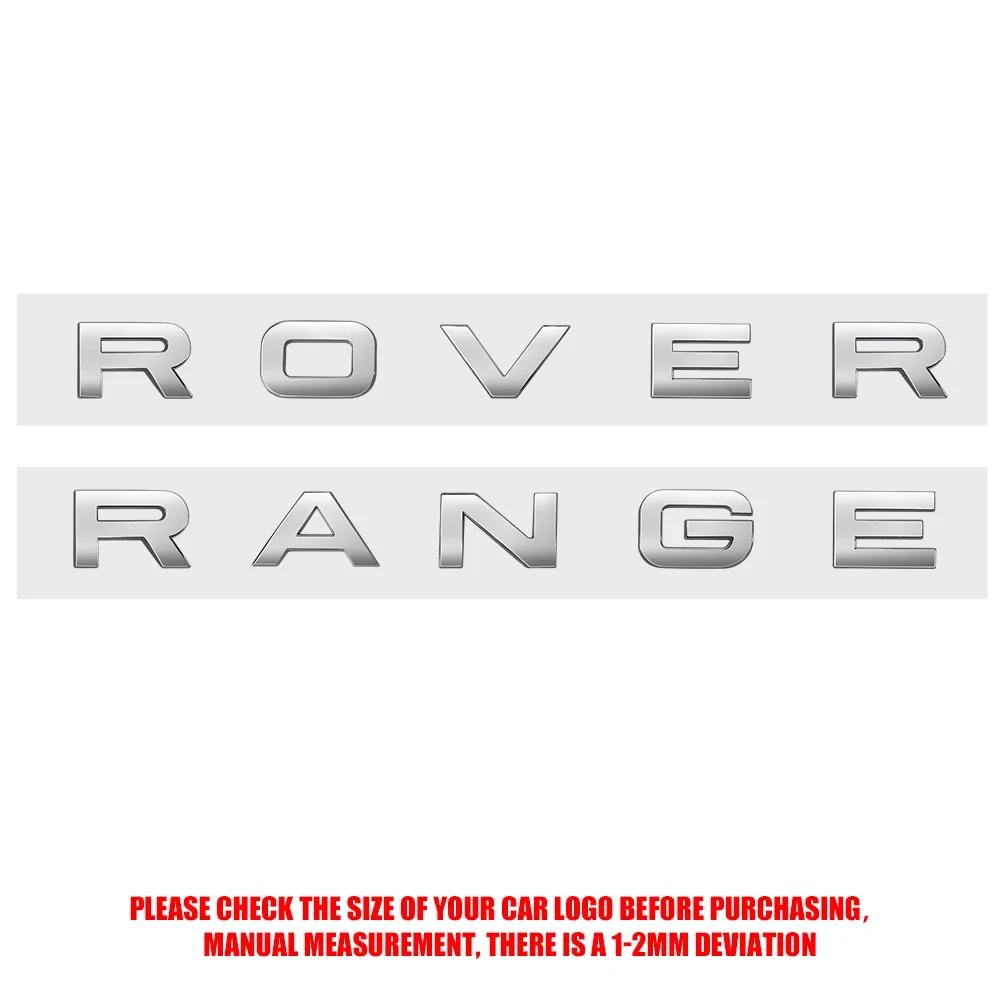 Logo 3D in ABS Lettere Emblema Range Rover Distintivo Cofano Auto Adesivo Cofano Per Range Rover Sport L320 L322 Evoque Velar Accessori