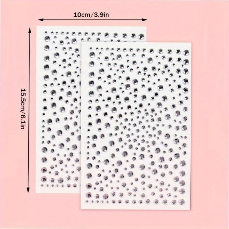 4 Sheets Rhinestone Stickers Faux Pearl Self Adhesive Face Jewels Stick Makeup Face Hair Body Decoration Rhinestone Charms