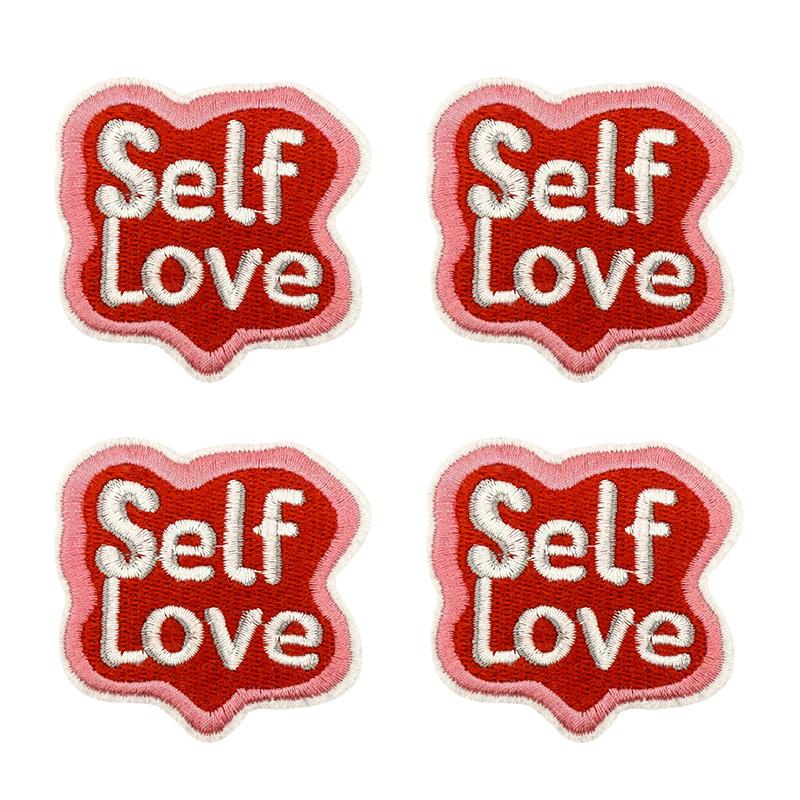 10pcs /Lots Trendy Pattern Letter Slogans Embroidery Patch Diy Pink Cartoon Couple Patch Iron On Patches Sew Stickers Badge Decor 