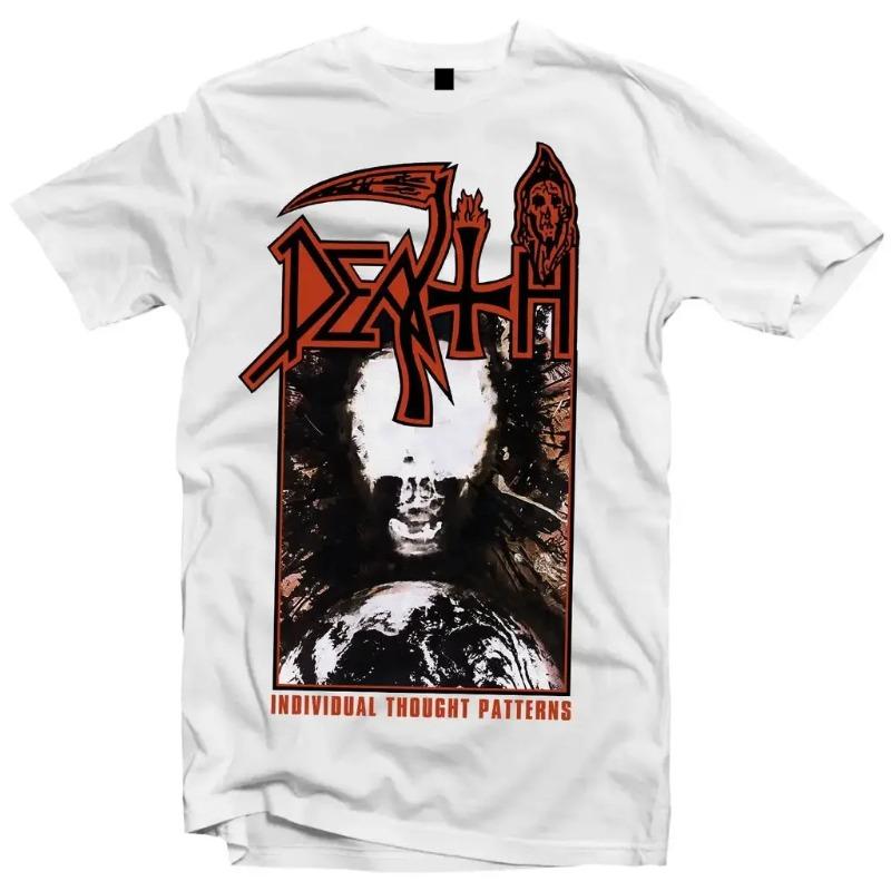 Retro Band Printed T-Shirt Men's Summer Sweat-absorbing Breathable Top Cotton Crew Neck Short Sleeve Fashion Trend Men Clothing