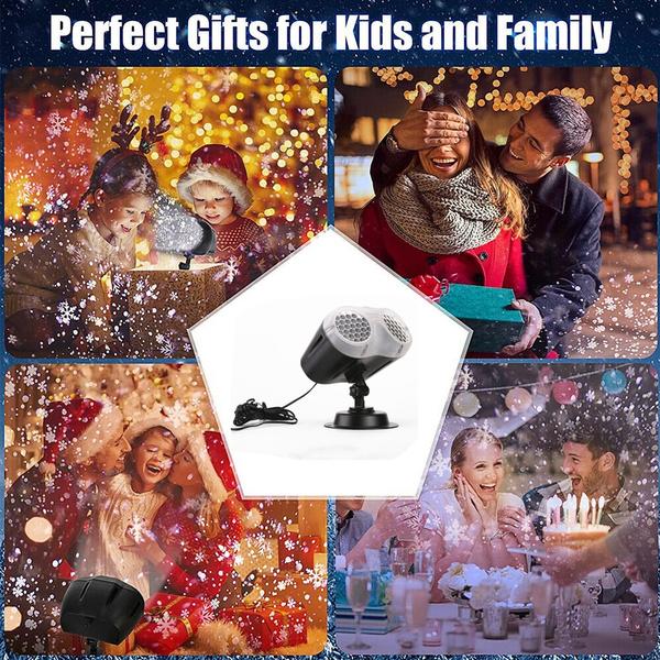 LED Waterproof Christmas Snowflake Projector Light Garden Lawn Lamp Decor