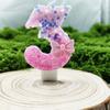 Creative Design Pink Bow Digital Birthday Candle Cake Decoration Year Old Party Candle