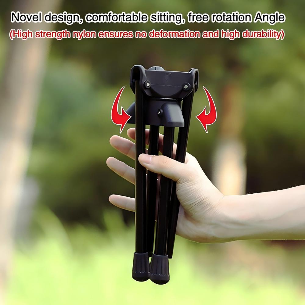 Outdoor Portable Folding Rotating Stool Aluminum Alloy Minin Chair Camping Fishing Chair Picnic Lightweight