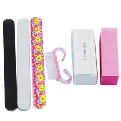 6pcs/set Nail Art Buffer File Block Brush Medicure Pedicure Buffing Sanding Polish DIY Nails Beauty
