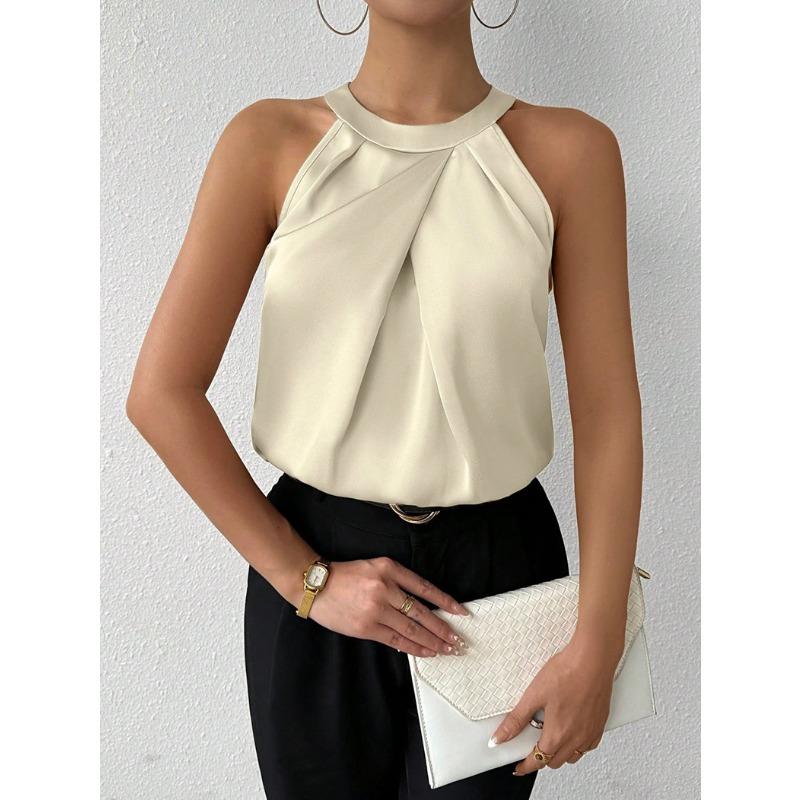 Chemise en Satin Haute Couture pour Femmes Blouse d'Été