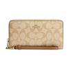 Zip Around 19 Solid Color Letter Logo Classic Monogram Canvas With Leather Clutch Wallet Small Women Wallet Khaki C4452-IMVHK