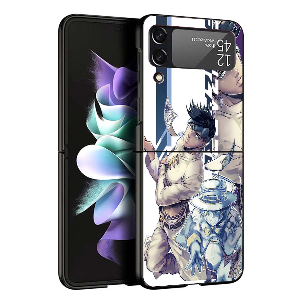 JoJo Bizarre Adventure Anime Phone Case For Samsung Galaxy Z Flip7 Flip6 5G Flip5 Flip4 Flip3 ZFlip 7 6 3 4 5 Shockproof Back Co