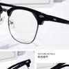Oval Frame Photochromic Glasses Men and Women's Retro High-end Feeling Blue Light Blocking Eye Protection