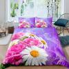 Chrysanthemum Duvet Cover Set Colourful Flower Pattern Polyester Comforter Cover For Kids Girls Bedding Set King Queen Full Size