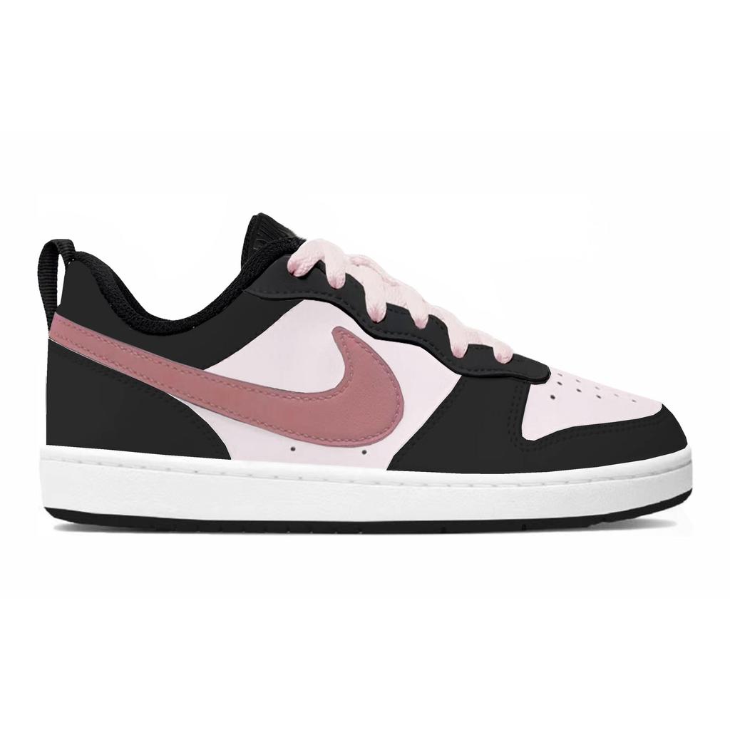 Nike Court Borough 2 Low top Skateboard Shoes Women's Black Pink BQ5448-115(Team49-)