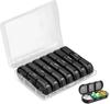 4 Colors Pill Box 7 days Organizer 21 grids 3 Times One Day Portable Travel Large Compartments for Vitamins Medicine Fish Oils