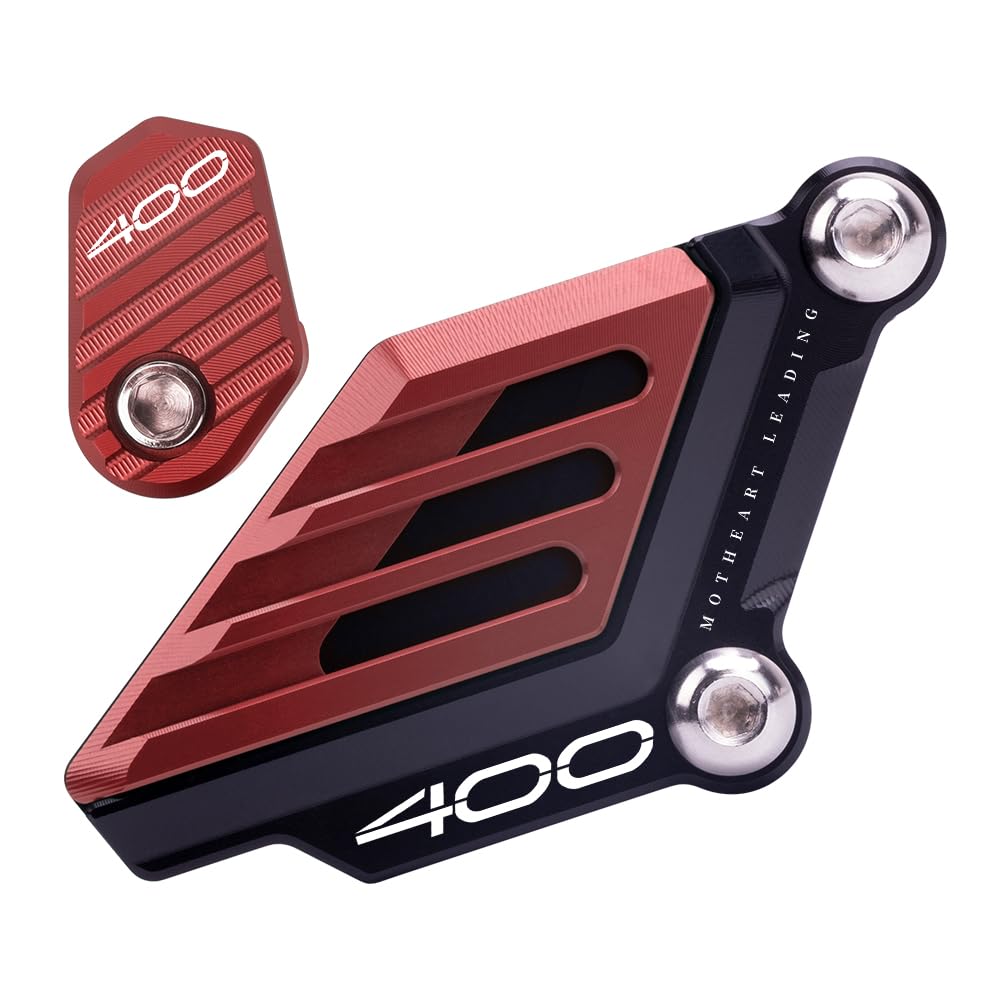 MotHeartCNC Комплект защиты тормозов для мотоцикла - Крышки суппорта и датчика ABS Совместим с 400 2019-2024 Детали CNC 400 (красный)