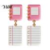 Personalized School Life Ornaments 1 Pair Teacher Earrings for Women, Cute 2D Acrylic Crayon Pencil Backpack Fun Back to Jewelry Number Alphabet