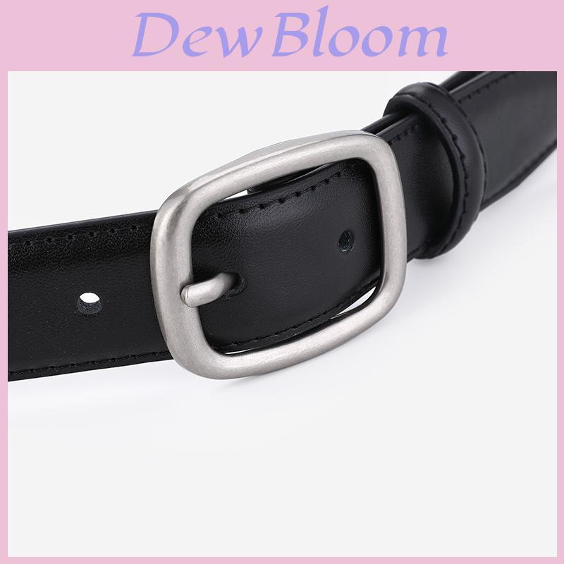 Dámský pásek z pravé kůže pro ženy Business Casual Šaty s kovovou přezkou