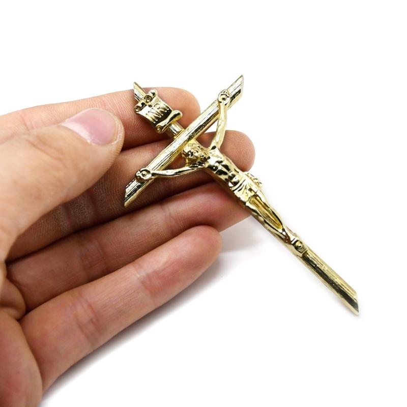 Catholic Christ Jesus Crucifix Pendant Jewelry Church Prayer Desktop Ornament Prayer Crucifix Vintage Catholic Necklace