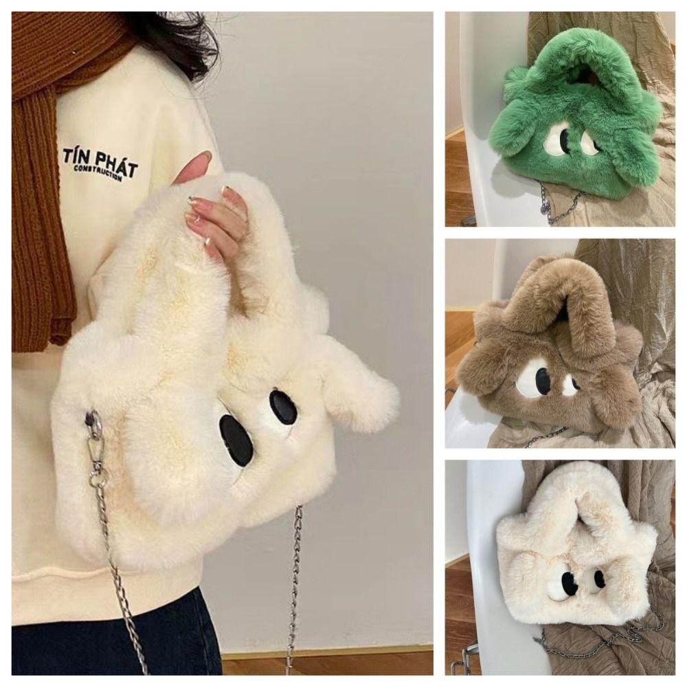

Tote Bag Big Eyed Dog Handbag Cartoon Plush Crossbody Bag Fashion Travel