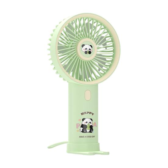 Portable Handheld Fan USB Rechargeable 3-Speed Cute Personal Mini Fan with LED Light C