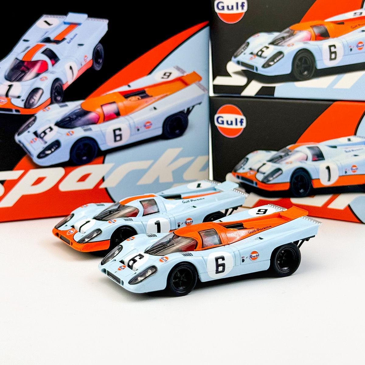 SPARKY Lighting 1:64 Porsche 917 Set Le Mans GULF Gulf Alloy Car Model