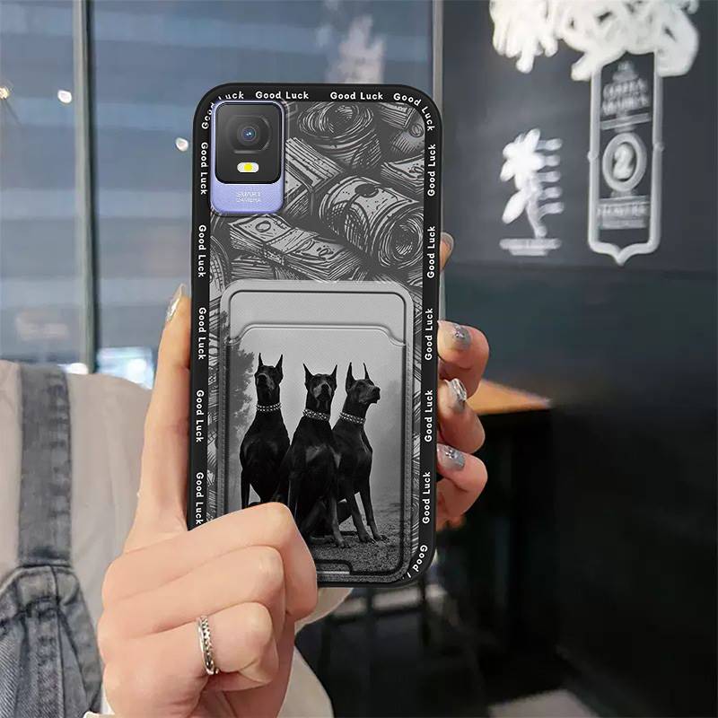 Full wrap TPU Phone Case For TCL 403 Cartoon Soft case Silicone Graffiti Card sleeve Dirt-resistant Cute Shockproof