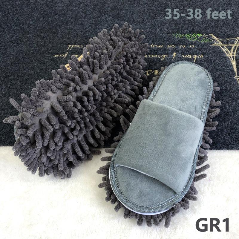 

Многофункциональные тапочки для чистки пола от пыли, обувь для ленивой уборки, домашняя обувь для чистки пола из микроволокна S серый