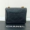 Chanel Mini Matelasse  Quilted Chain Shoulder Bag  Lambskin, Black, Turn-lock, Single Flap